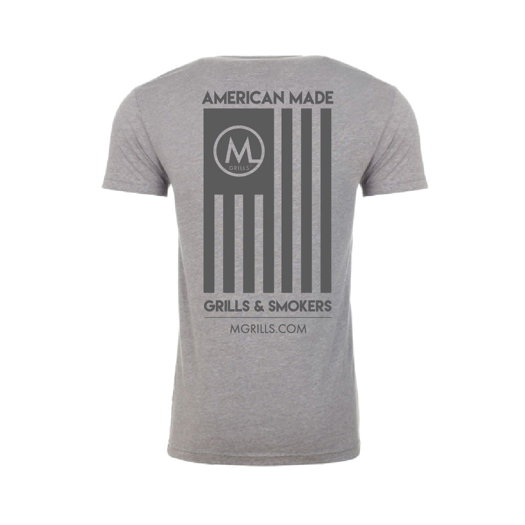 M Grills American Made T-Shirt - Gray - M Grills