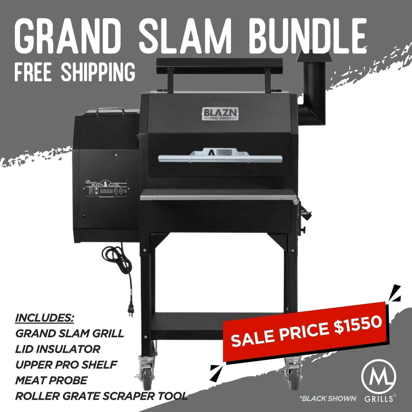 Grand Slam Pellet Grill - Black Friday Bundle